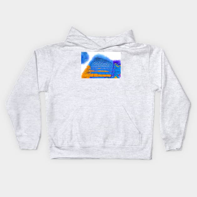 The Soaring Building In Watercolor Kids Hoodie by KirtTisdale